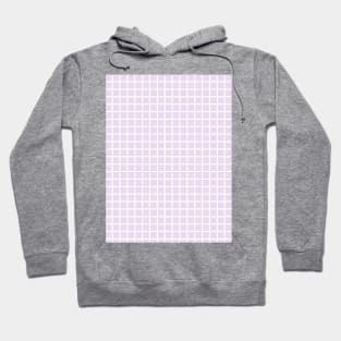 Lavender Purple and White Graph Grid Pattern Hoodie